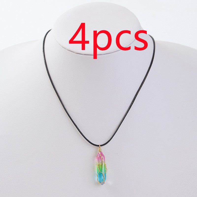 Transparent Crystal Diamond Shape Necklace for Women – Geometric Pendant Elegant Party Jewelry