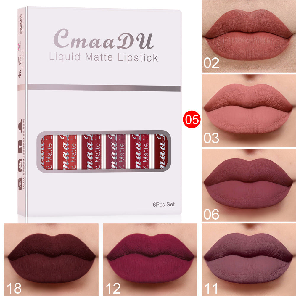 Matte Waterproof Non-Stick Lipstick | Long-Lasting Transfer-Proof Liquid Lip Gloss
