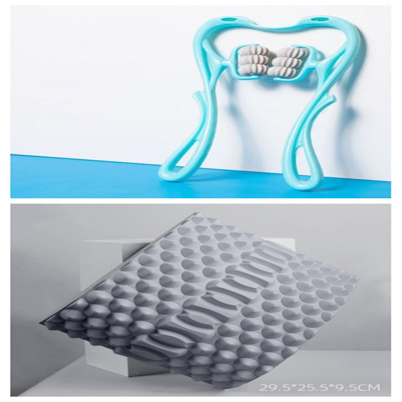 6-Wheel Manual Neck and Shoulder Massager – Handheld Roller for Stress & Muscle Relief