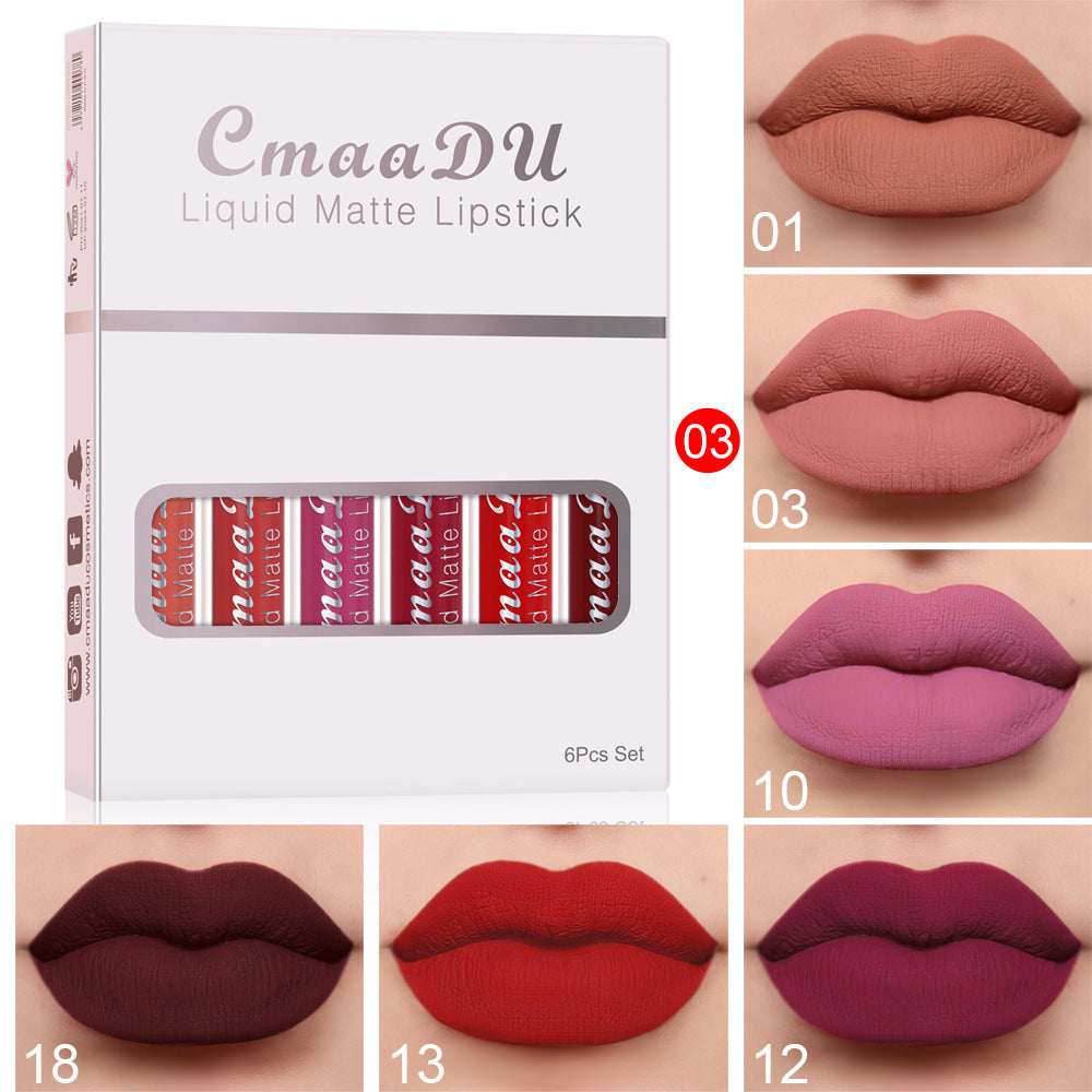Matte Waterproof Non-Stick Lipstick | Long-Lasting Transfer-Proof Liquid Lip Gloss
