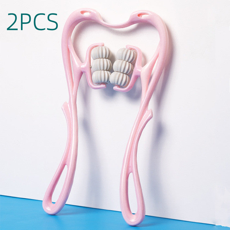 6-Wheel Manual Neck and Shoulder Massager – Handheld Roller for Stress & Muscle Relief