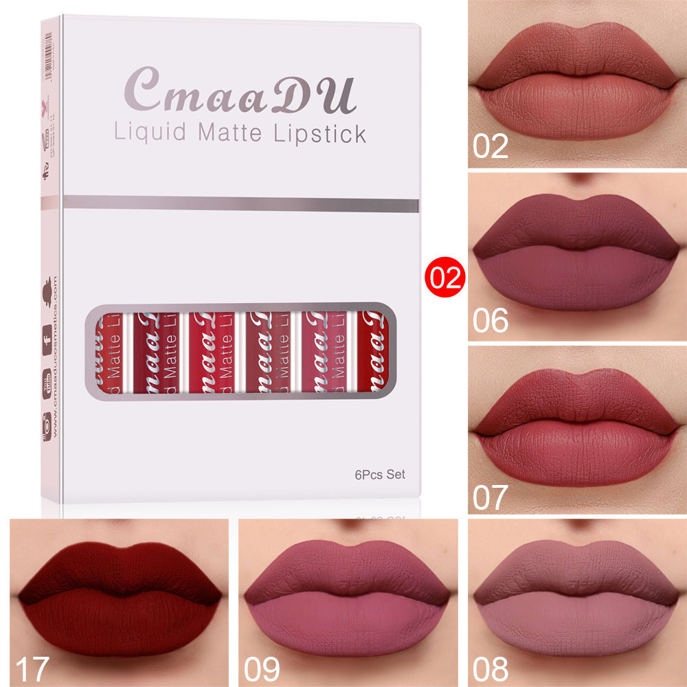 Matte Waterproof Non-Stick Lipstick | Long-Lasting Transfer-Proof Liquid Lip Gloss
