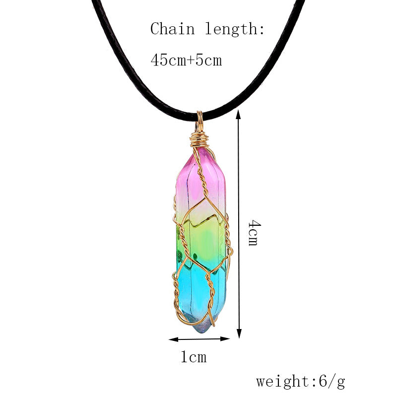 Transparent Crystal Diamond Shape Necklace for Women – Geometric Pendant Elegant Party Jewelry