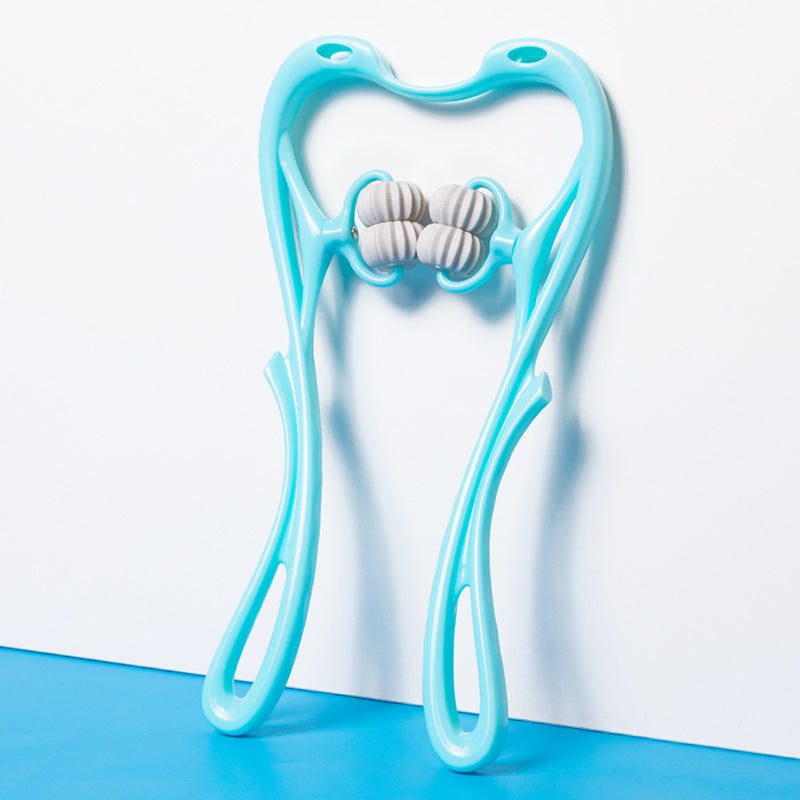 6-Wheel Manual Neck and Shoulder Massager – Handheld Roller for Stress & Muscle Relief