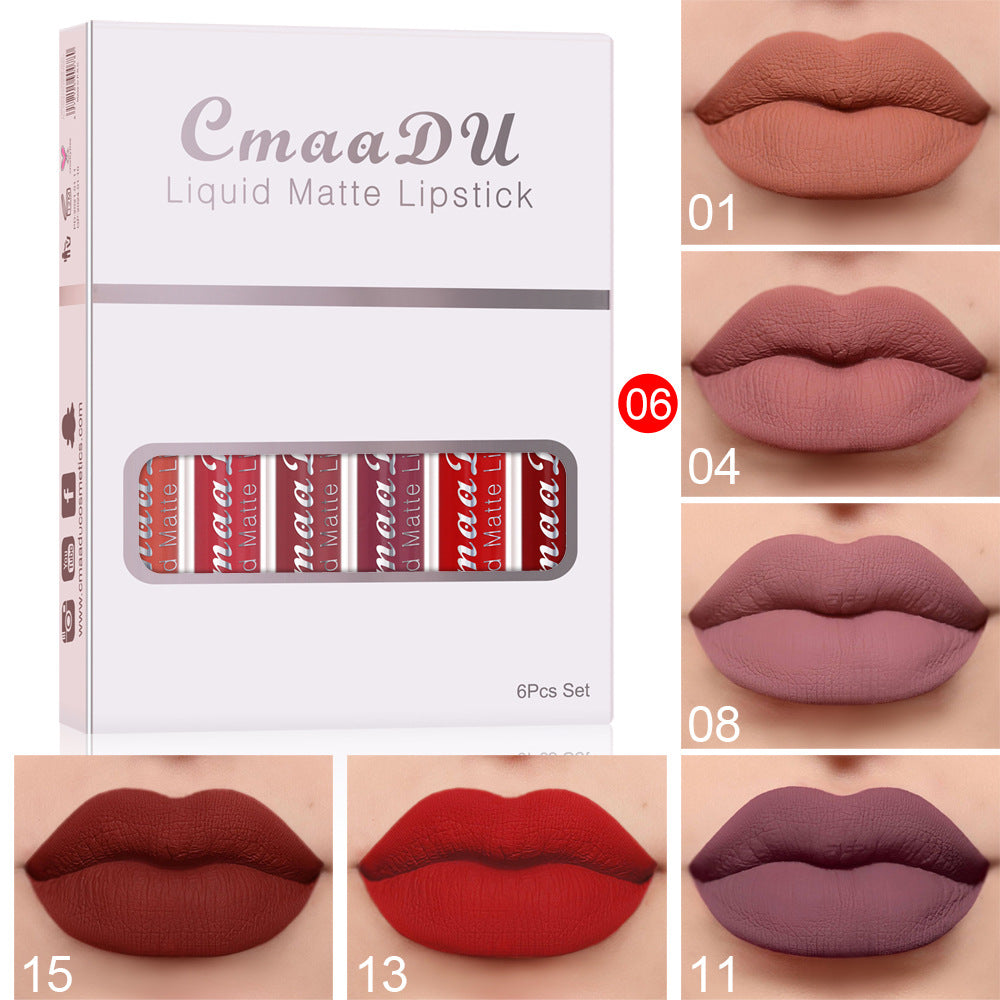 Matte Waterproof Non-Stick Lipstick | Long-Lasting Transfer-Proof Liquid Lip Gloss