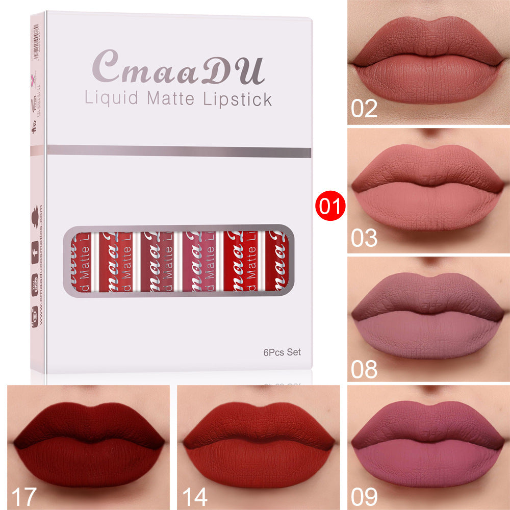 Matte Waterproof Non-Stick Lipstick | Long-Lasting Transfer-Proof Liquid Lip Gloss