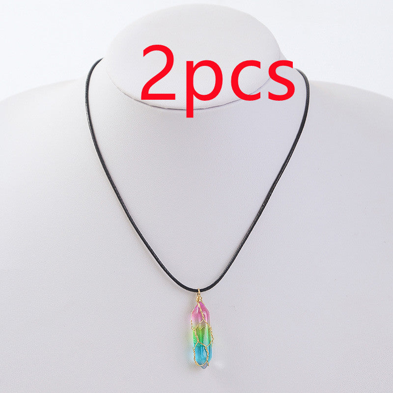 Transparent Crystal Diamond Shape Necklace for Women – Geometric Pendant Elegant Party Jewelry
