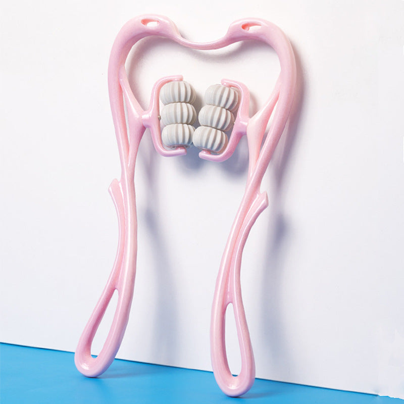 6-Wheel Manual Neck and Shoulder Massager – Handheld Roller for Stress & Muscle Relief