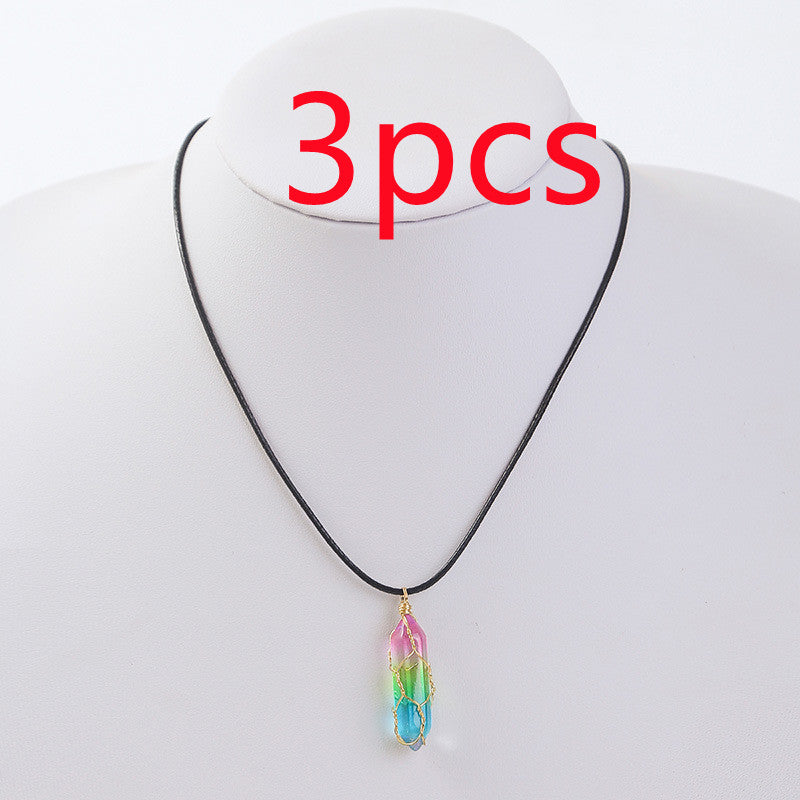 Transparent Crystal Diamond Shape Necklace for Women – Geometric Pendant Elegant Party Jewelry